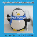 Penguin design ceramic condiment set